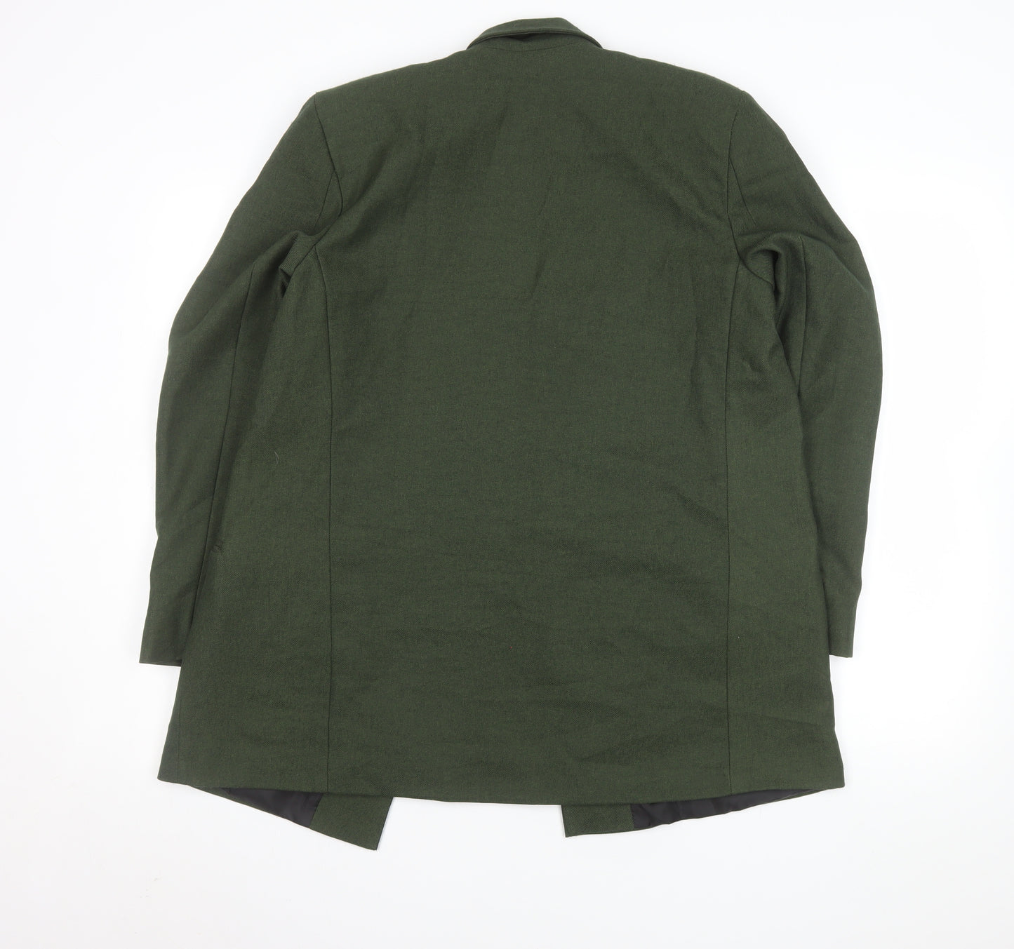 Tu Women Green Double-Breasted Blazer Size 10 Polyester Lined
