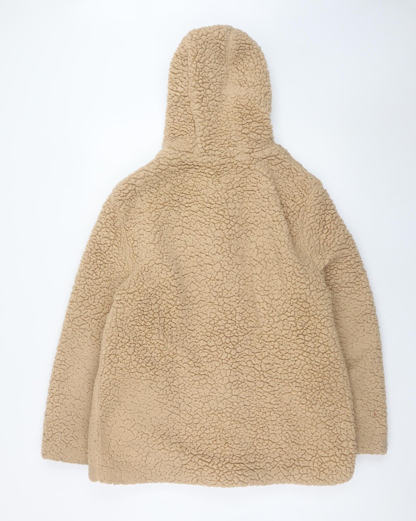 Me Jane Women’s Beige Faux Fur Hooded Jacket Size M