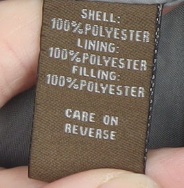 Fenn Wright Manson Women's Grey Quilted Mid-Length Coat Size 16