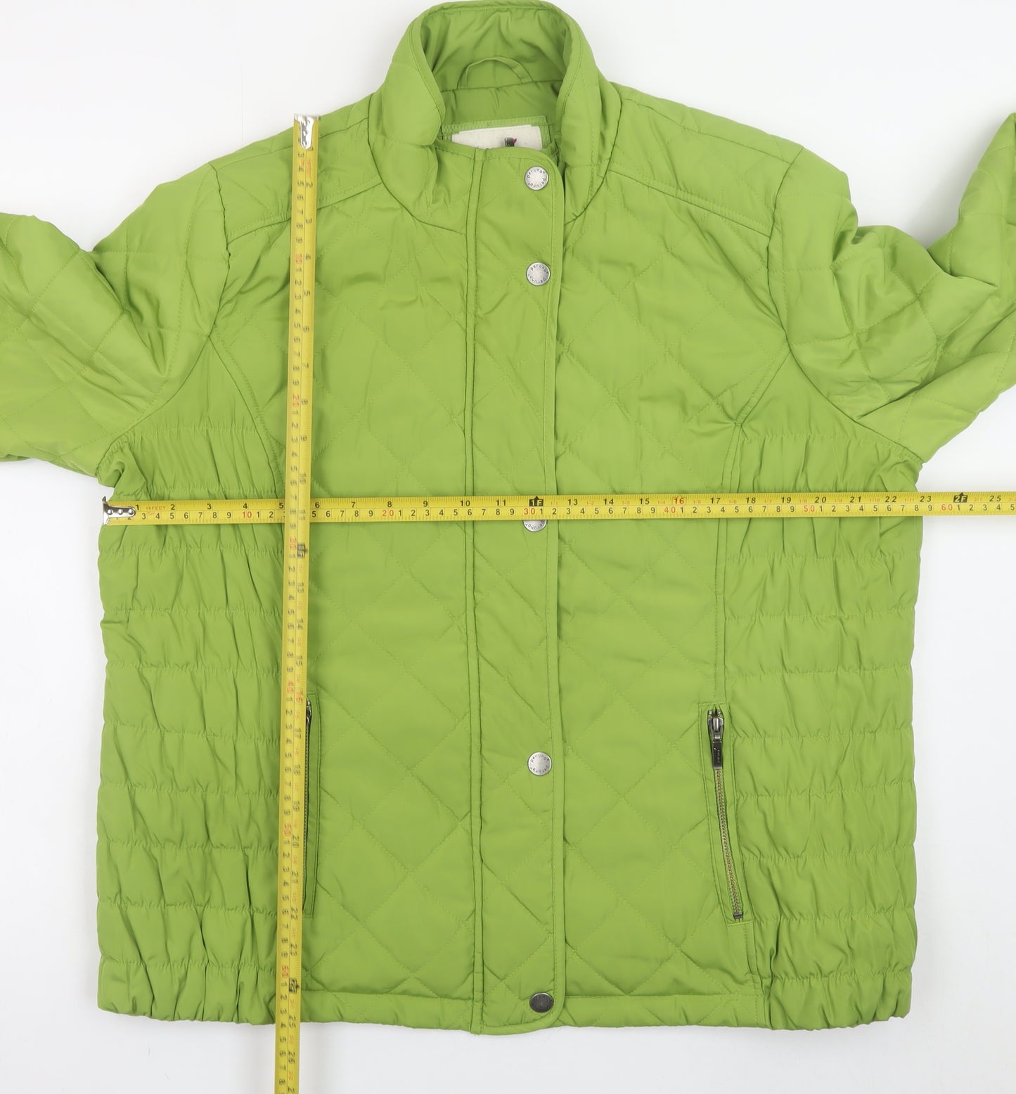 Marks and Spencer Womens Green Quilted Mid-Length Jacket Size 18