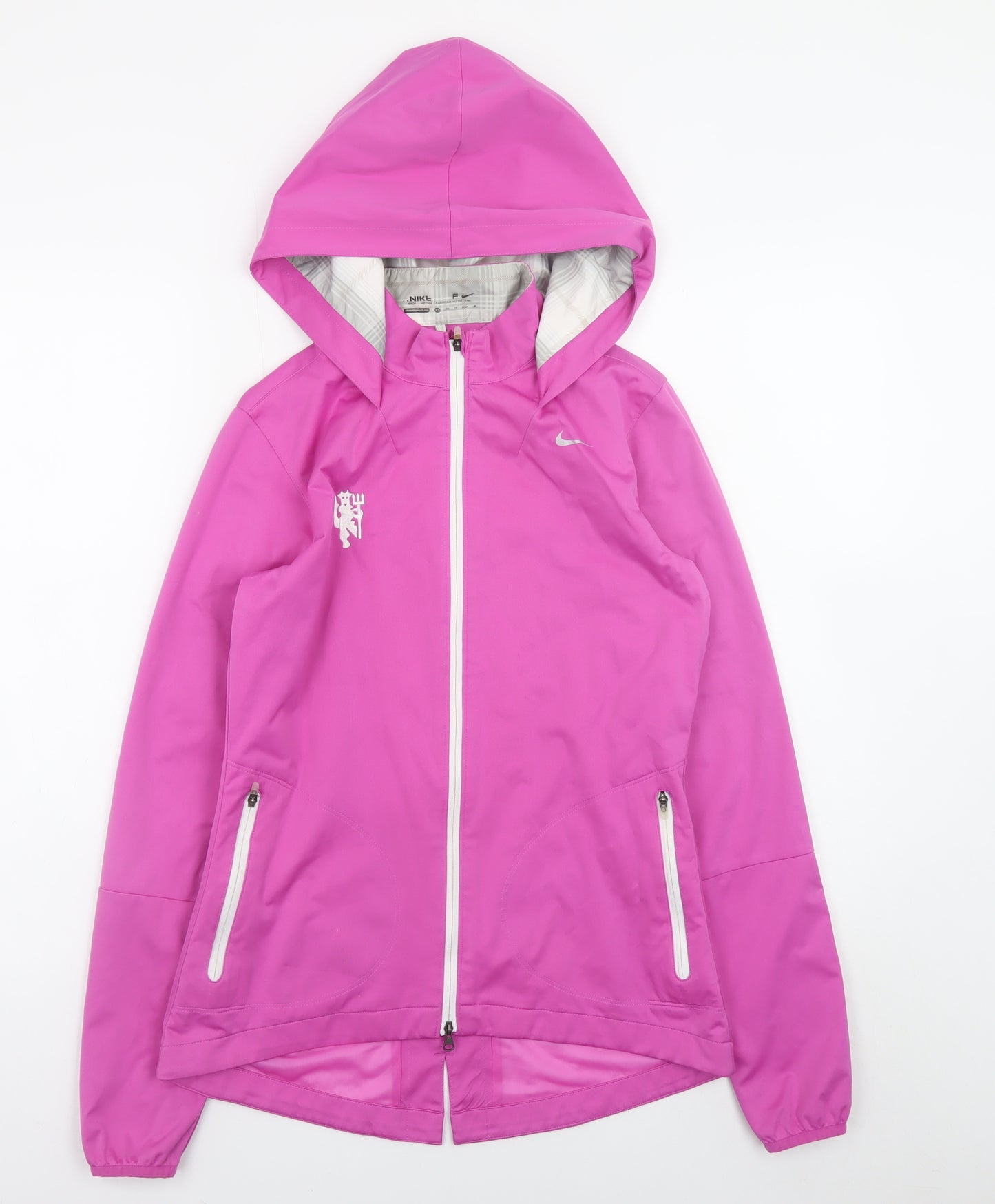 Nike Women's Pink XS Full Zip Hooded Lightweight Windbreaker Jacket