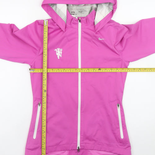 Nike Women's Pink XS Full Zip Hooded Lightweight Windbreaker Jacket