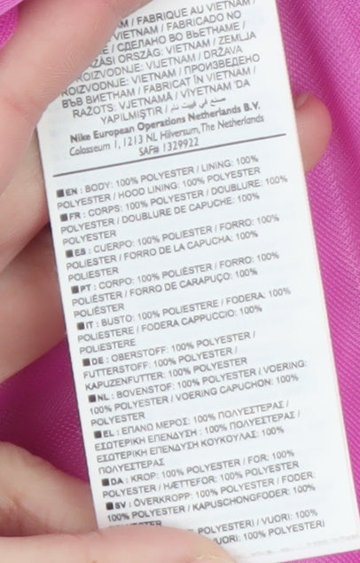 Nike Women's Pink XS Full Zip Hooded Lightweight Windbreaker Jacket