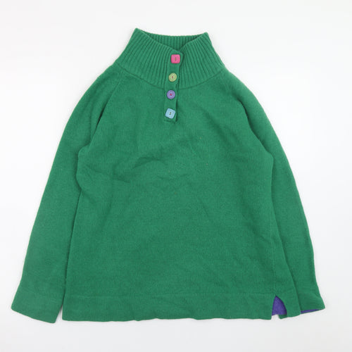 Mistral Women’s Green Lambswool Henley Jumper Size 16