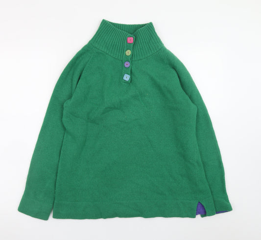 Mistral Women’s Green Lambswool Henley Jumper Size 16