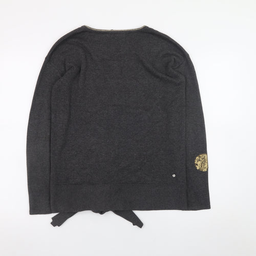 Trend by Captain Tortue Women's Grey Sequin Spot Jumper Size 12