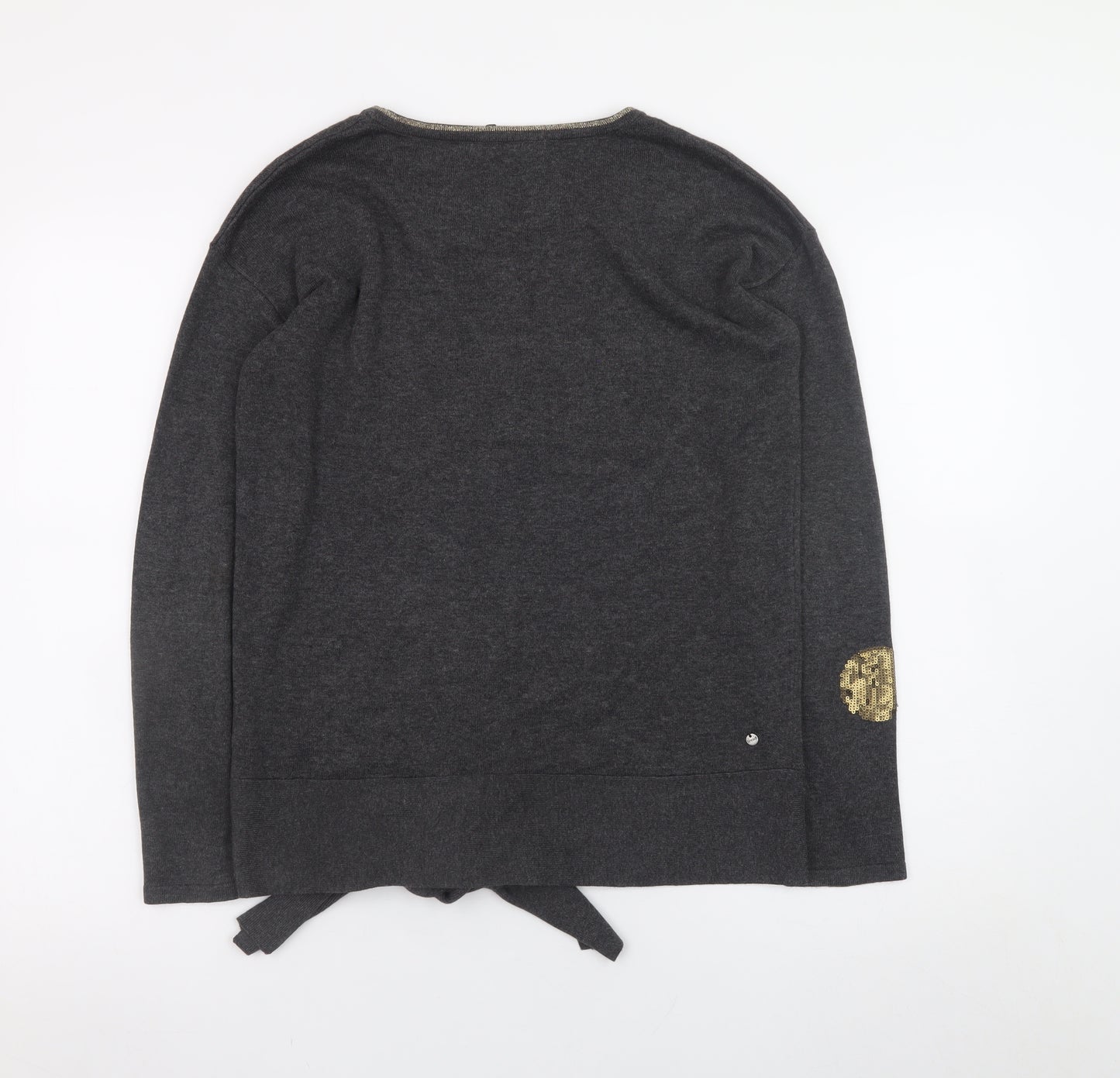 Trend by Captain Tortue Women's Grey Sequin Spot Jumper Size 12