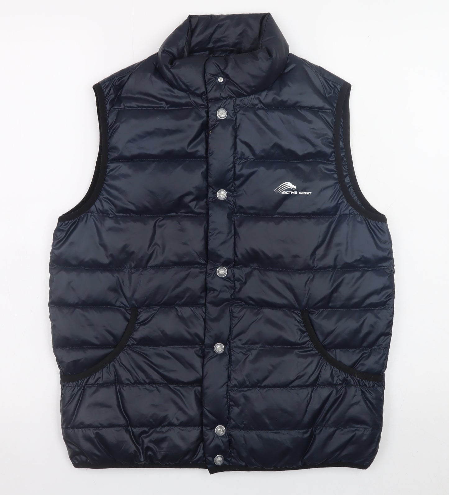Active Spirit Men's Blue Puffer Waistcoat M Insulated Outdoor Vest