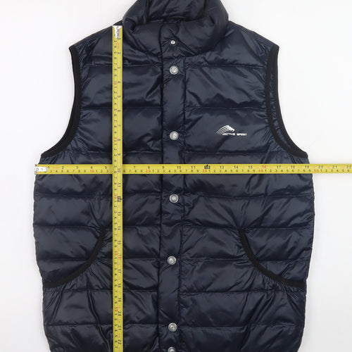 Active Spirit Men's Blue Puffer Waistcoat M Insulated Outdoor Vest