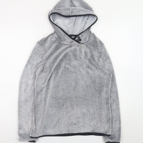 Equestrian Women Grey Fleece Pullover Hoodie Size 8/10