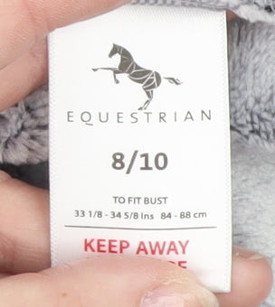 Equestrian Women Grey Fleece Pullover Hoodie Size 8/10