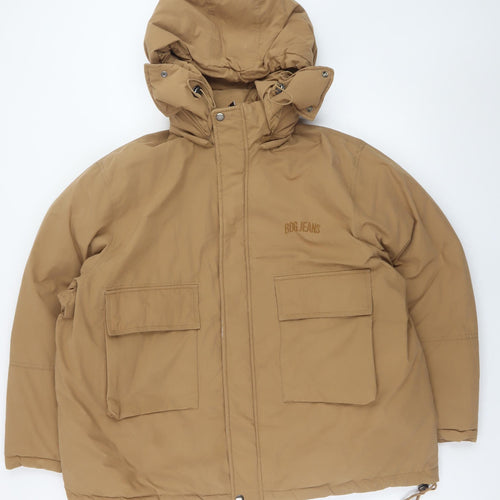 BDG Urban Outfitters Men's Brown Hooded Parka Jacket Size M