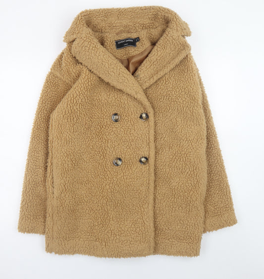 Covent Garden Womens Beige Size 10 Lined Teddy Pea Coat