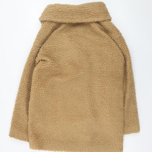 Covent Garden Womens Beige Size 10 Lined Teddy Pea Coat