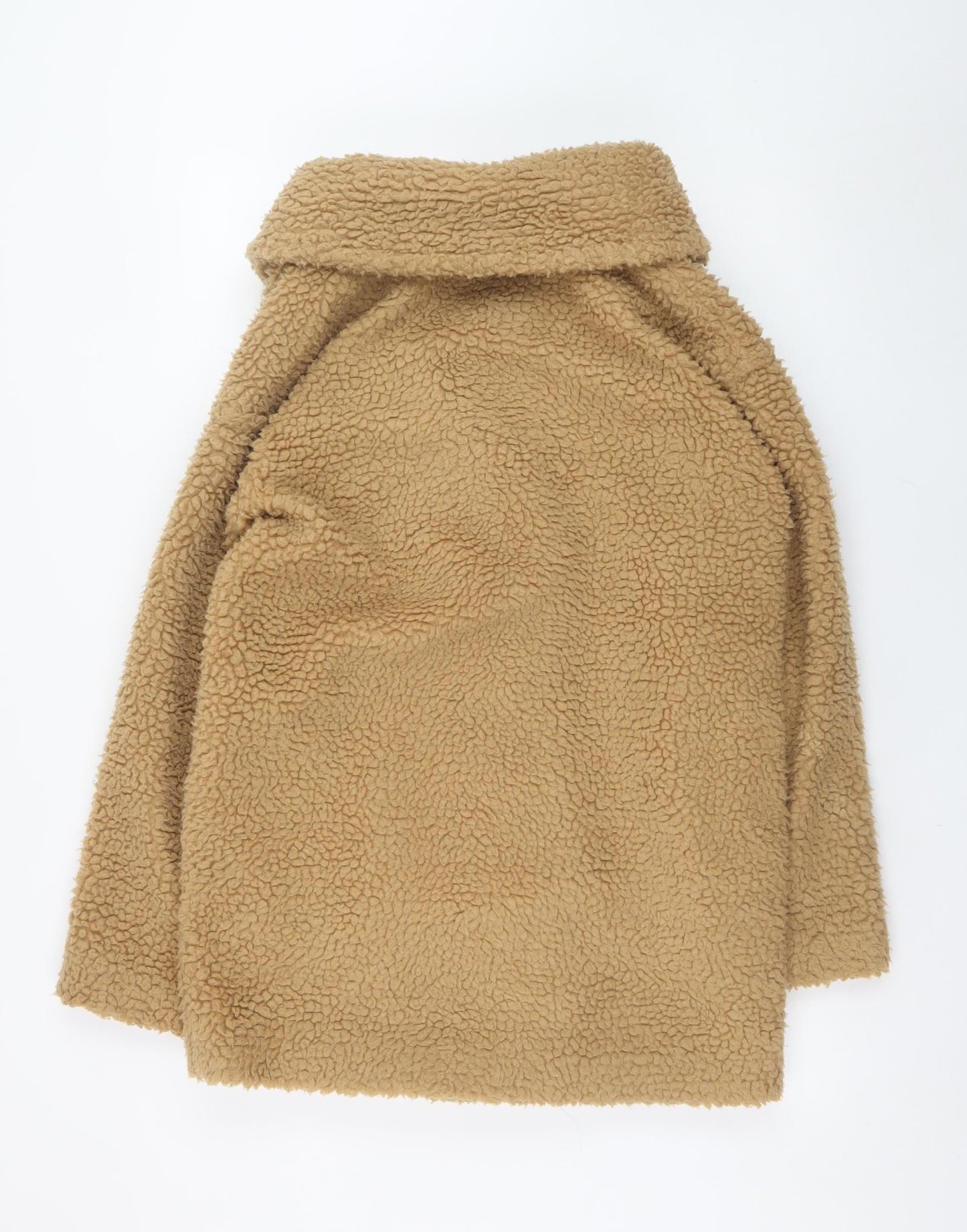 Covent Garden Womens Beige Size 10 Lined Teddy Pea Coat