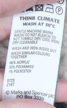 Marks and Spencer Women’s Beige Fair Isle Knit Jumper XS