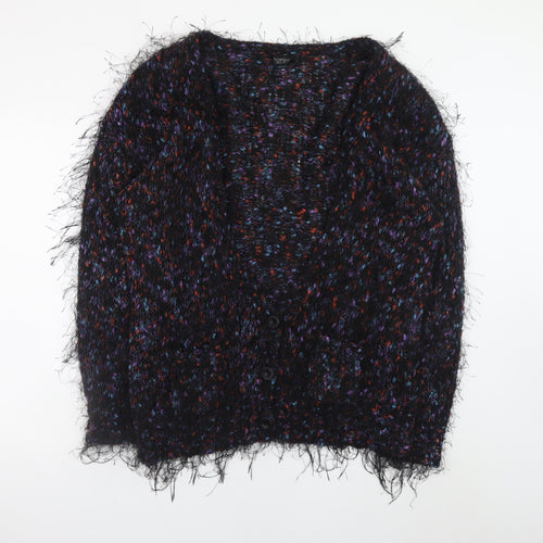 Topshop Women’s Multicoloured Mohair Blend Chunky Knit Cardigan Size 12