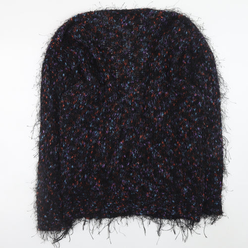 Topshop Women’s Multicoloured Mohair Blend Chunky Knit Cardigan Size 12