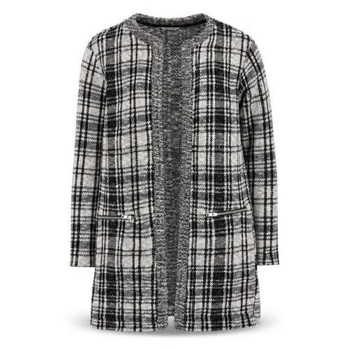 Miss Selfridge Women’s Black Check Knit Coatigan Size 10