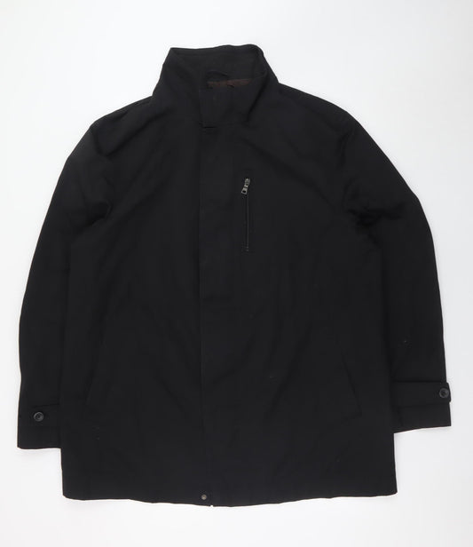 Marks and Spencer Men's Black XL Waterproof Overcoat