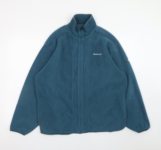 Reebok Men's Blue Fleece Full Zip Regular Fit Jacket Size M