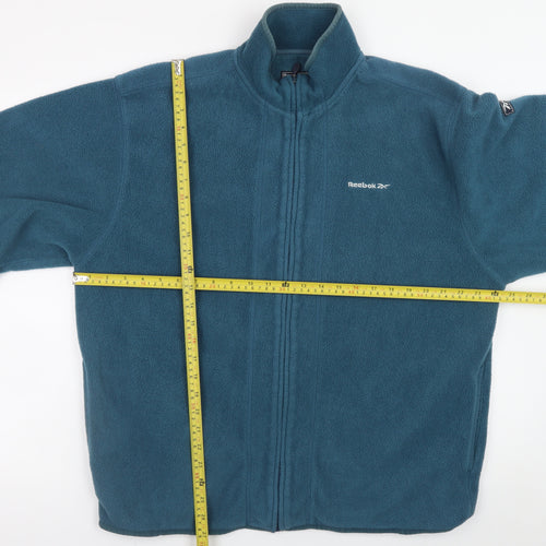 Reebok Men's Blue Fleece Full Zip Regular Fit Jacket Size M