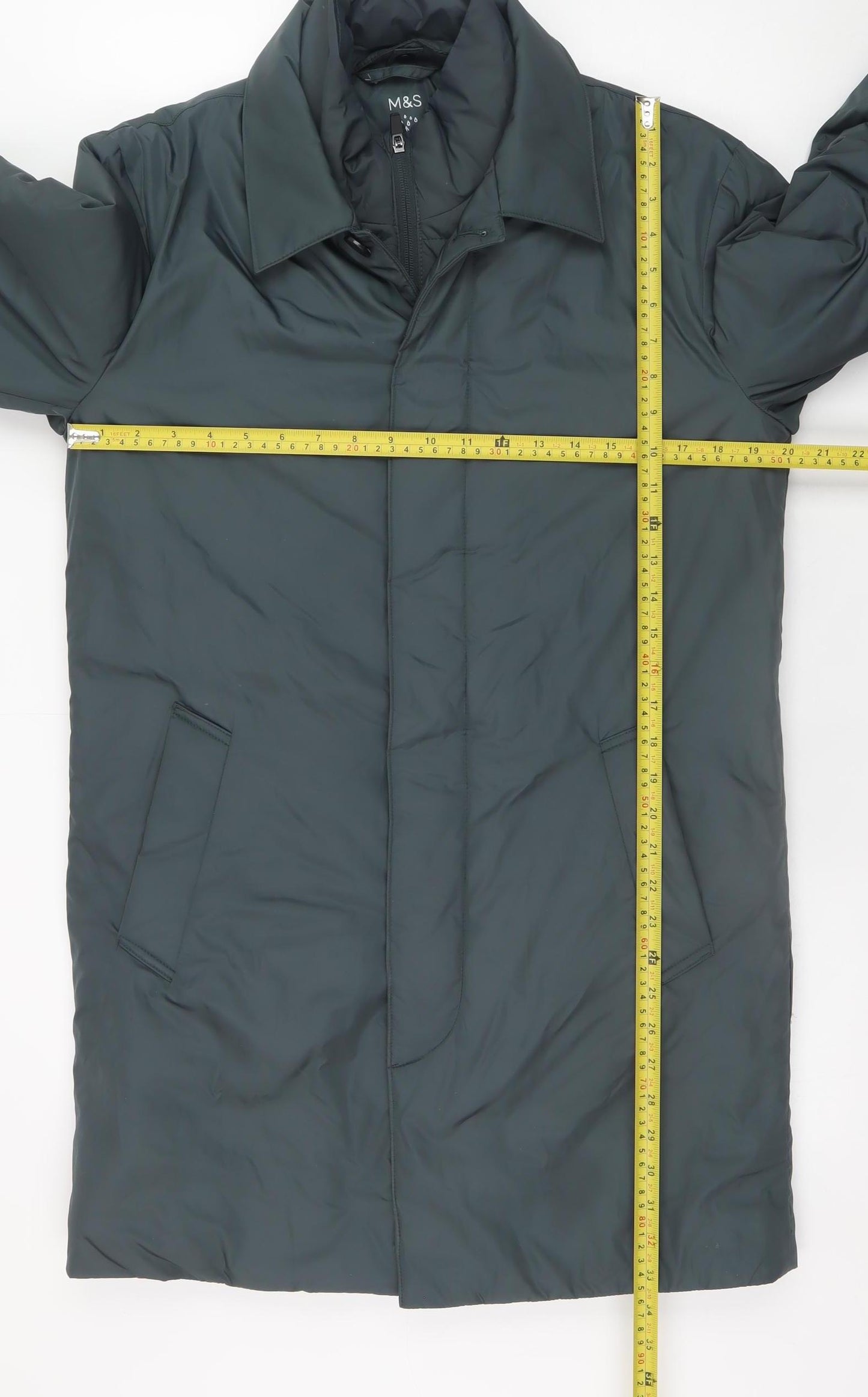 Marks and Spencer Men's Green S Regular Stormwear Rain Coat
