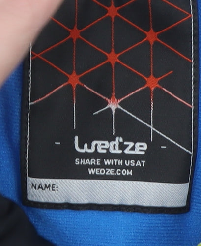 Wedze Boys Blue Black Ski Jacket 8 Years Hooded Insulated Winter Coat