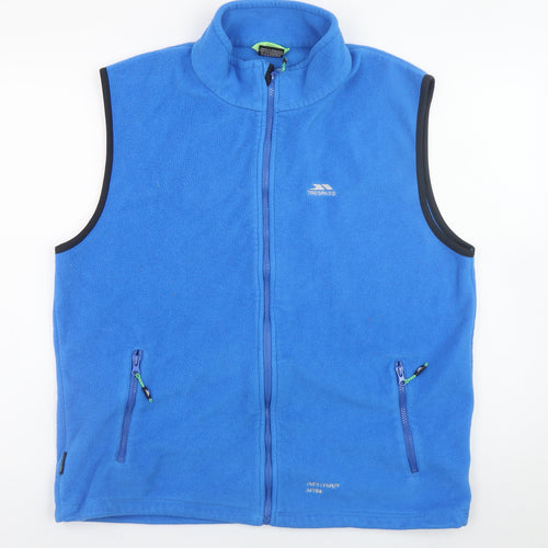 Trespass Mens Blue Fleece Bodywarmer Waistcoat XL Outdoor Zip Pockets