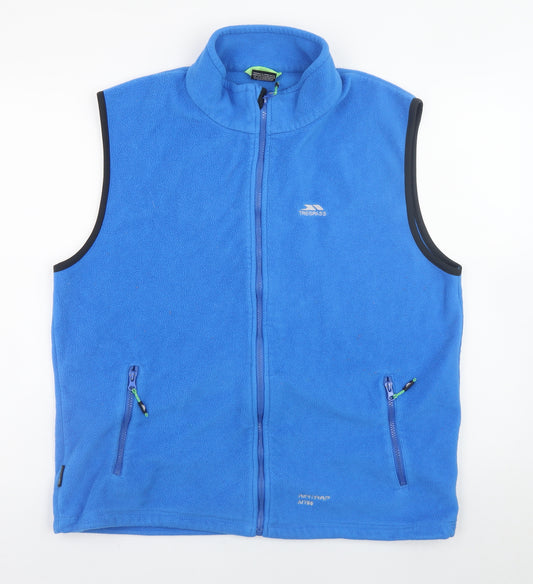 Trespass Mens Blue Fleece Bodywarmer Waistcoat XL Outdoor Zip Pockets