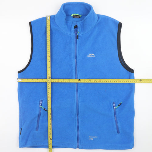 Trespass Mens Blue Fleece Bodywarmer Waistcoat XL Outdoor Zip Pockets
