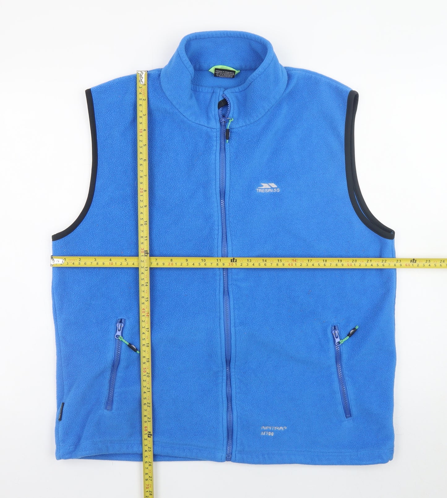 Trespass Mens Blue Fleece Bodywarmer Waistcoat XL Outdoor Zip Pockets