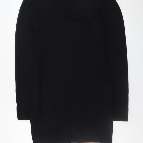 Apricot Womens Black Geometric Bodycon Knit Dress Size 12