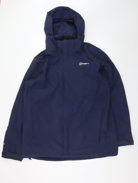 Berghaus Men's Navy Waterproof Hooded Outdoor Jacket XXL