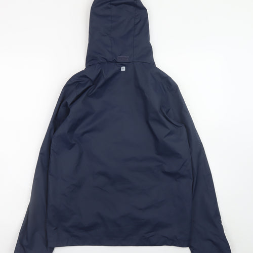 Mountain Warehouse Teens Blue Hooded Water Resistant Rain Coat Jacket Size S