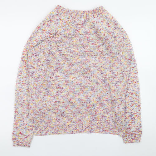 Time and Tru Women's Multicoloured Cable-Knit Pullover Jumper Size S