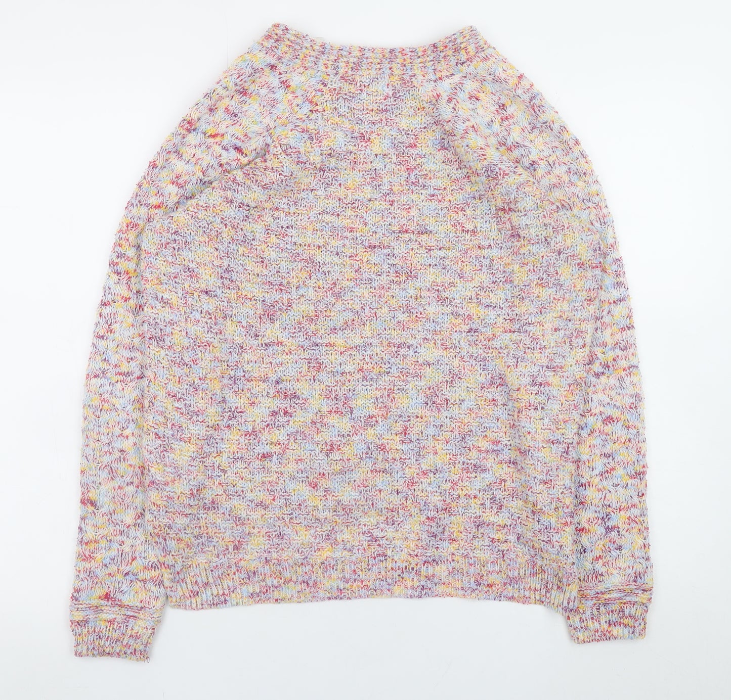 Time and Tru Women's Multicoloured Cable-Knit Pullover Jumper Size S