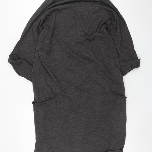 Poetry Women’s Grey Wool T-Shirt Dress UK 10 Short Sleeve Knit