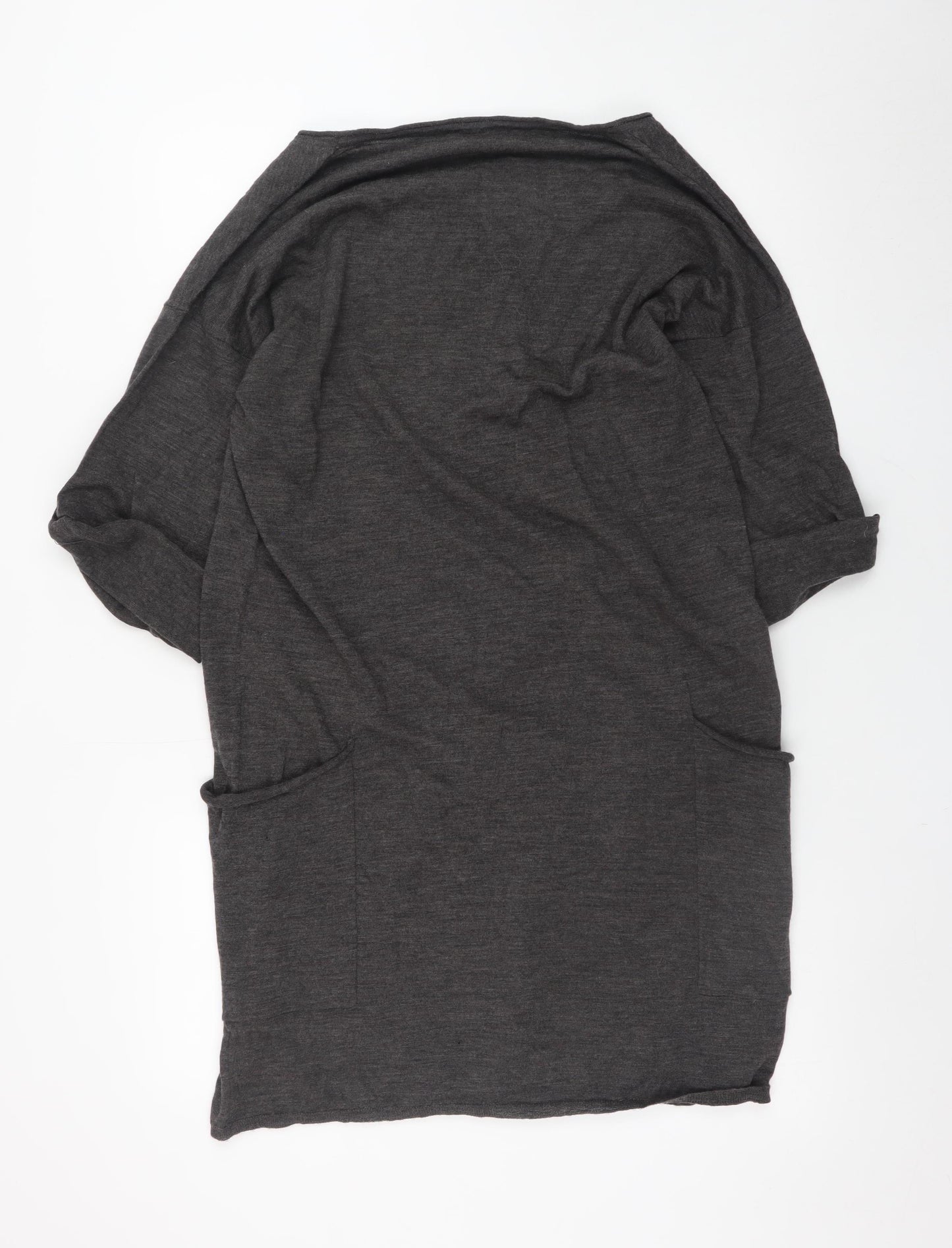 Poetry Women’s Grey Wool T-Shirt Dress UK 10 Short Sleeve Knit