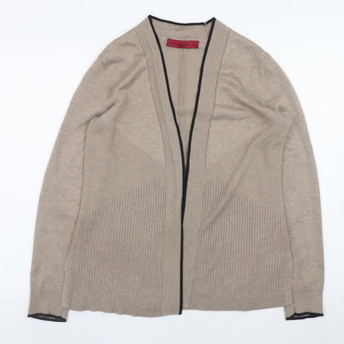 Love Scarlett Women Beige V-Neck Knit Cardigan Small