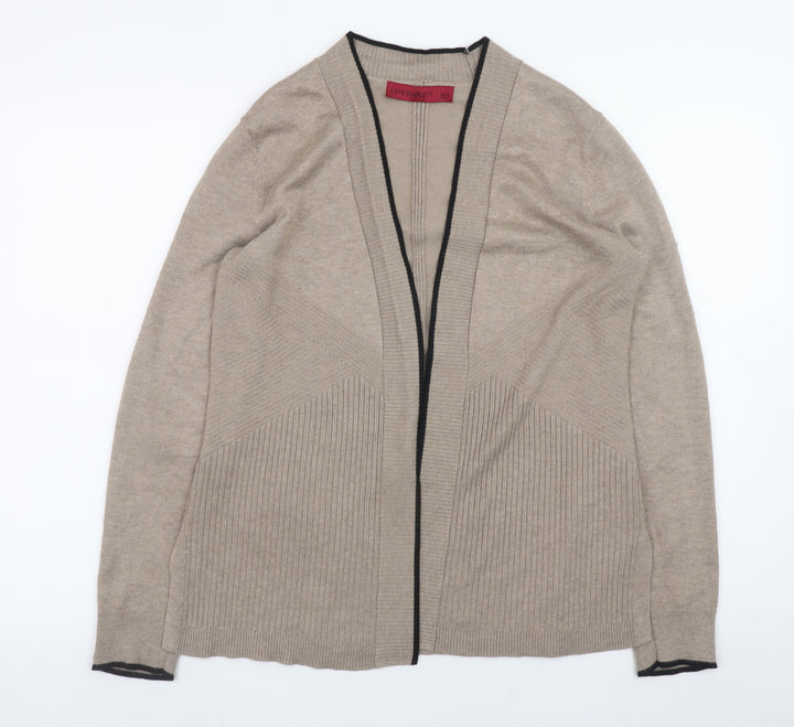 Love Scarlett Women Beige V-Neck Knit Cardigan Small