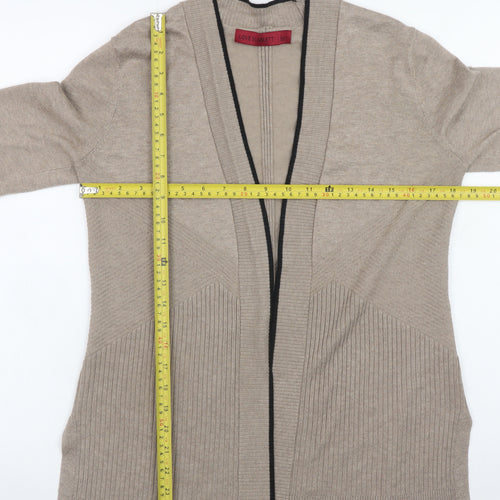 Love Scarlett Women Beige V-Neck Knit Cardigan Small