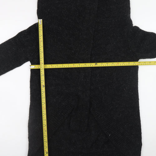 AllSaints Womens Black Wool Blend Cowl Neck Chunky Knit Jumper UK 12