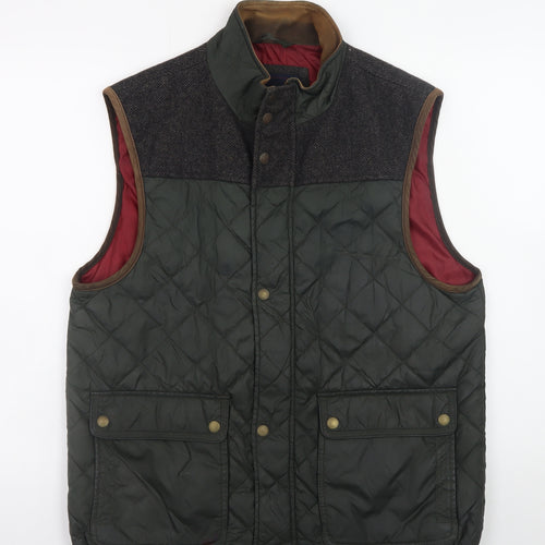 Marks and Spencer Blue Harbour Men's Green Quilted Waistcoat M