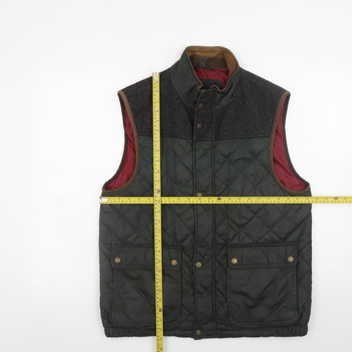 Marks and Spencer Blue Harbour Men's Green Quilted Waistcoat M