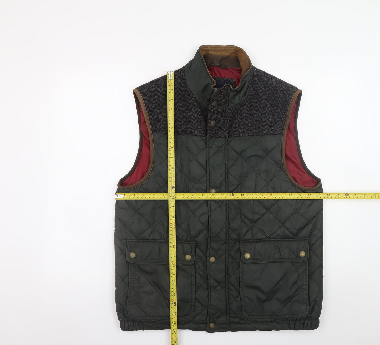 Marks and Spencer Blue Harbour Men's Green Quilted Waistcoat M