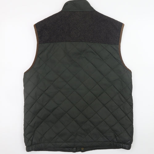 Marks and Spencer Blue Harbour Men's Green Quilted Waistcoat M