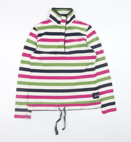 Joules Women’s Multicoloured Striped Long Sleeve Half Zip Sweatshirt Size 12