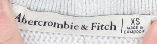 Abercrombie & Fitch Womens White Striped Short Sleeve Jumper XS