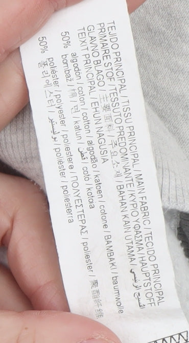 Pull & Bear Women Grey Sacramento Graphic Pullover Sweatshirt M